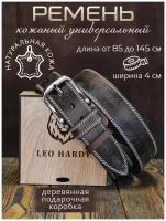 Ремень LEO HARDY, натуральная кожа, металл