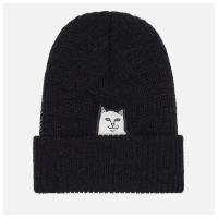 Шапка Ripndip Lord Nermal Rib Beanie чёрный, Размер ONE SIZE