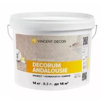 Декоративное покрытие Vincent Decor Decorum Andalousie, белый, 14 кг, 8.3 л