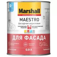 Краска акриловая Marshall Maestro для фасада глубокоматовая белый 0.9 л 1.2 кг