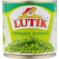 Горошек зелёный Lutik, жестяная банка, 400 г, 425 мл