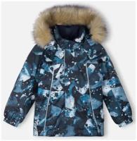 Куртка Reima, демисезон/зима, съемный капюшон, регулируемый капюшон, манжеты, карманы, мембрана, съемный мех