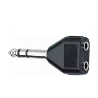 Переходник/адаптер QUIK LOK 2 stereo mini Jack 3.5 mm (f) - stereo Jack 6.3 mm (m) (AD23)