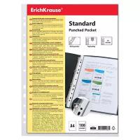 ErichKrause Файл-вкладыш Standard A4, пластик 30 мкм, 100 шт., прозрачный