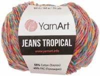 Пряжа YarnArt Jeans Tropical -7 шт, 612 радужный меланж, 160 м/50 г, 55% хлопок, 45% полиакрил/ Ярнарт Джинс Тропикал/