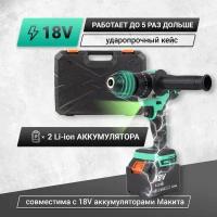 Аккумуляторная ударная дрель-шуруповерт Zitrek Green Impact 18V