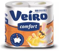 Туалетная бумага Veiro Comfort белая двухслойная 4 рул., белый