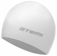 Шапочка для плавания Atemi, силикон, бел., SC108