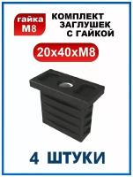 Заглушка 20х40 с резьбой М8 (4 шт.)