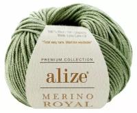 Пряжа Alize Merino royal зеленый (192), 100%шерсть, 100м, 50г, 1шт