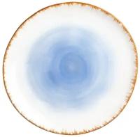 Тарелка для закуски 21х21х2 см Elan Gallery Кантри, небесно-голубая