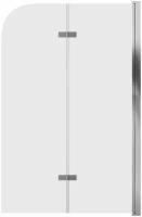 Шторка для ванны Grossman GR-106/110 110х150 алюминиевый профиль, прозрачное стекло 6 мм