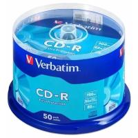 Диск CD-R Verbatim 43351 700МБ, 80 мин., 52x, 50 шт., Cake Box, DL