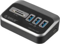 USB-концентратор ORICO M3U3-3TS-05, разъемов: 3, 50 см, черный