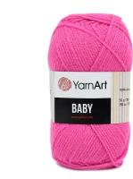 Пряжа Yarnart Baby ярко-розовый (174), 100%акрил, 150м, 50г, 1шт