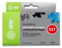 Картридж струйный Cactus CS-CLI521C голубой