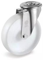 Колесо Tellure Rota 687701 поворотное, диаметр 80мм, грузоподъемность 180кг, полиамид с центральным отверстием для крепления под болт 12мм