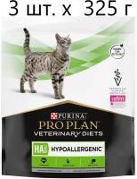 Сухой корм для кошек и котят Purina Pro Plan Veterinary Diets HA St/Ox hypoallergenic, для снижения пищевой непереносимости, 3 шт. х 325 г