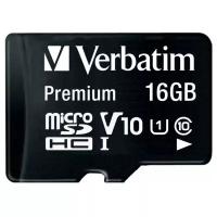 Карта памяти Verbatim Premium microSDHC