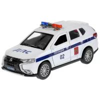 Внедорожник ТЕХНОПАРК Mitsubishi Outlander Полиция (OUTLANDER-12POL-WH) 1:38, 12 см, белый/синий