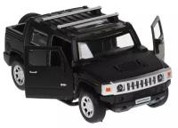 Машинка металлическая ТехноПарк Hummer H2 Pickup 12см матовый черный HUM2PICKUP-12MAT-BK