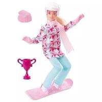 Кукла Barbie Winter Sport Сноубордистка, 30 см, HCN32