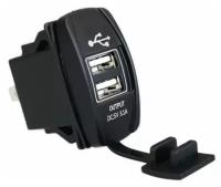 Зарядное устройство Mel-Z06-Rev, 5 В, 3,1 А с двумя USB-портами с подсветкой для мотоцикла (мото зарядка), автомобиля