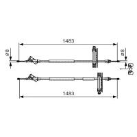 Тормозной трос BOSCH 1987477932