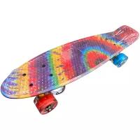 Фирменный Пенни Борд / Penny Board Скейтборд FishSkateBoards Сияние на светящихся колесах