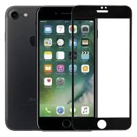 Полноэкранное защитное стекло для телефона Apple iPhone 7, 8 и SE 2020 / Стекло на Эпл Айфон 7, 8 и СЕ 2020 / Стекло на весь экран /(черный)