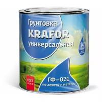 Грунтовка антикоррозийная Krafor ГФ-021, 6 кг, серый