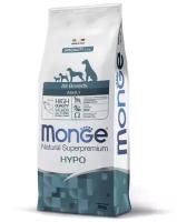 MONGE SPECIALITY DOG HYPO SALMON для взрослых собак всех пород при аллергии с лососем и тунцом (12 + 12 кг)