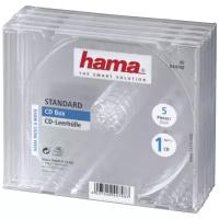 Коробка на 1 CD jewel, прозрачная, Hama, упаковка 5шт. (H-44748)