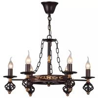 Люстра Arte Lamp Cartwheel A4550LM, E14, 360 Вт, кол-во ламп: 6 шт., цвет: коричневый