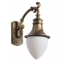 Arte Lamp Уличный настенный светильник Vienna A1317AL-1BN, E27, 75 Вт, цвет арматуры: коричневый, цвет плафона черный