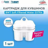 Сменный картридж для кувшинов BWT Soft Filtered EXTRA water 1 шт. / Экстра Смягчение воды /для кувшина BWT PENGUIN/ VIDA/БВТ