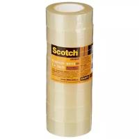 Клейкая лента канцелярская 3M SCOTCH 508/500 19х33 прозрачная, 8шт