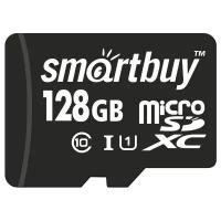 micro SDXC карта памяти Smartbuy 128GB Class 10 (с адаптером SD)