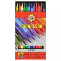 KOH-I-NOOR Карандаши цветные Progresso, 12 цветов (8756012007PZ), 12 шт