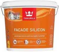 TIKKURILA FACADE SILICON / тиккурила фасад силикон краска акриловая для фасадов база C 2,7 л