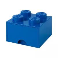 Ящик LEGO 2х2 Knobs с выдвижным ящиком 25х25х18 см (4005) bright blue