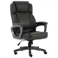 Кресло офисное Brabix Premium, пружинный блок, рециклированная кожа, серое (531935)