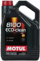 Моторное масло Motul 8100 Eco-clean SM/CF 5W-30 синтетическое 5 л 101545