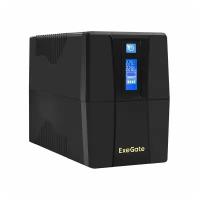 ИБП ExeGate Power Smart ULB-650. LCD. AVR.2SH. RJ. USB <650VA/360W, LCD, AVR, 2*Schuko, RJ45/11, USB, Black>