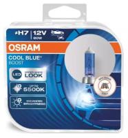 Лампа автомобильная галогенная OSRAM COOL BLUE BOOST Off Road H7 Enhanced Brightness 62210CBB-DUOBOX 12V 80W PX26d