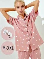 Пижама, размер XXL, розовый