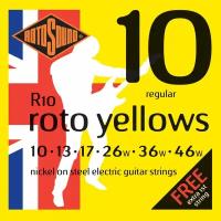 ROTOSOUND R10 STRINGS NICKEL REGULAR струны для электрогитары, никелевое покрытие, 10-46