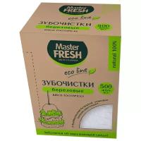 Master Fresh ЭКО зубочистки в бумажной упаковке и в картонной коробке, 500 шт в уп