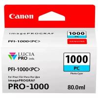 Картридж Canon PFI-1000PC (0550C001), 80 стр, голубой