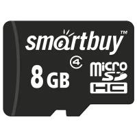 Micro SDHC карта памяти Smartbuy 8GB Сlass 4 (без адаптеров)
